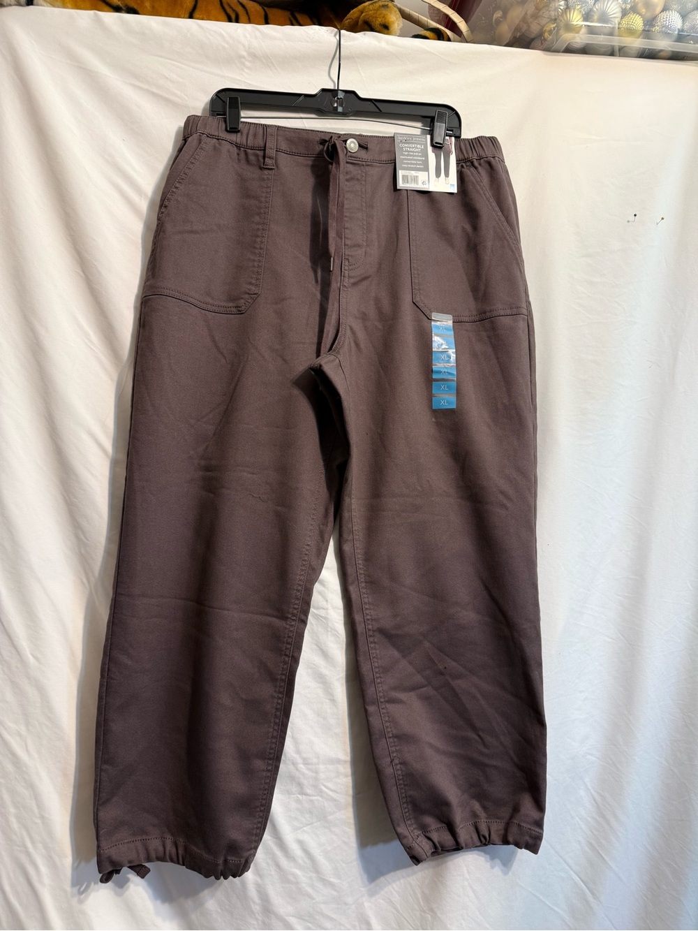 Relaxed Drawstring Capris — Brown
